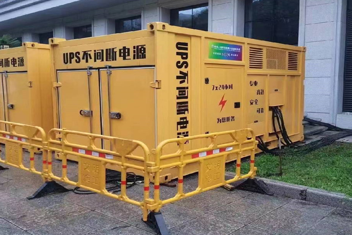 襄汾发电机租赁施工现场