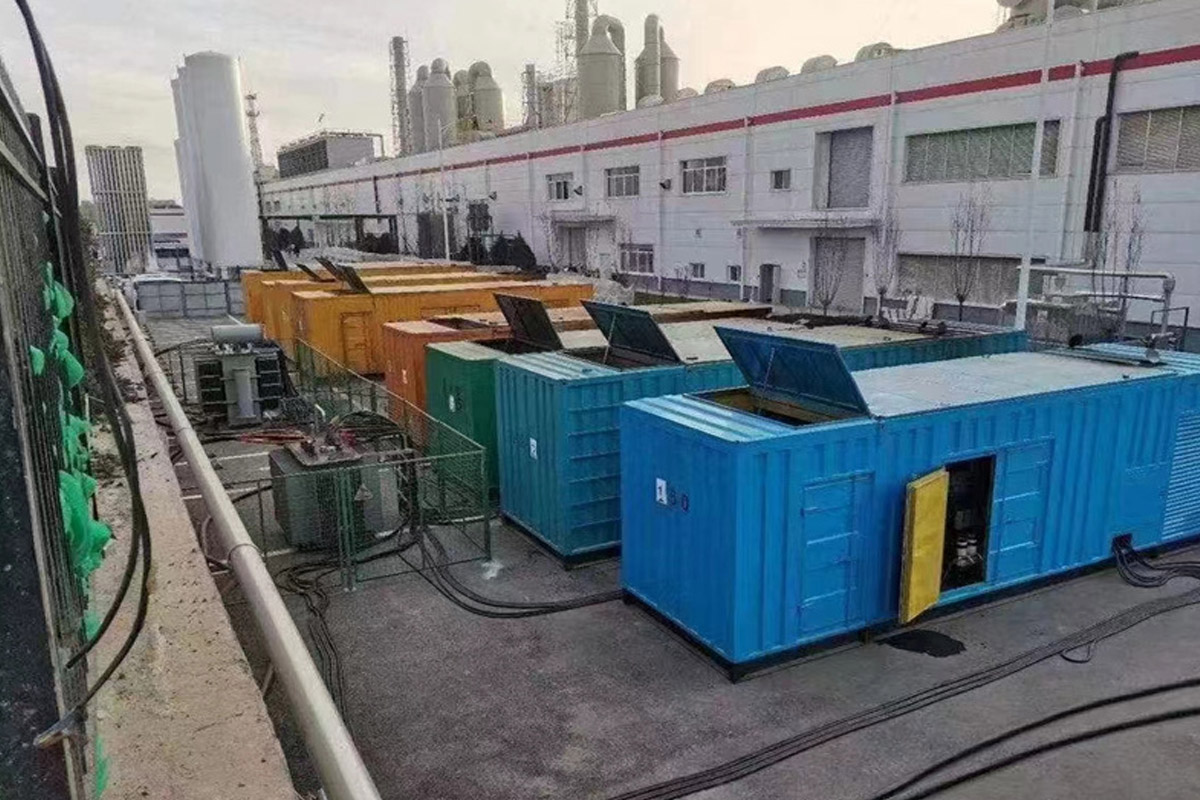 襄汾发电机租赁施工现场